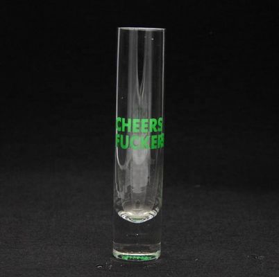 kwaliteit Lange glinsterende kristalcocktailbrillen met kleur decal fabriek