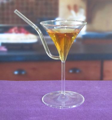 kwaliteit Borosilicaat vintage cocktail glazen met stro fabriek