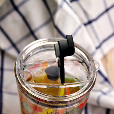 kwaliteit Verzorgd glazen kopje met deksel en silicaat stro Cocktail Tumbler Drinkglas fabriek