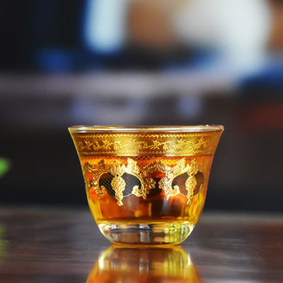 kwaliteit Hoogwaardige luxe gouden decal versierde tumbler drinkglassen fabriek