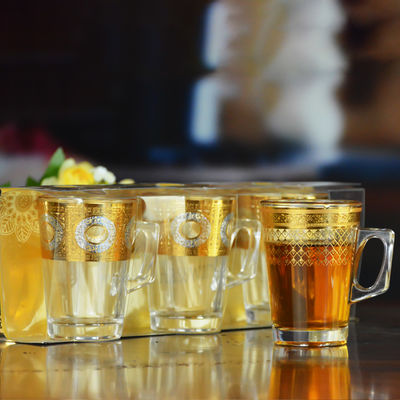 kwaliteit Goud versierde gouden decal tumbler drinkglassen fabriek