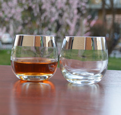 kwaliteit Zilveren rand Ion Platinum Tumbler Drinkglassen fabriek