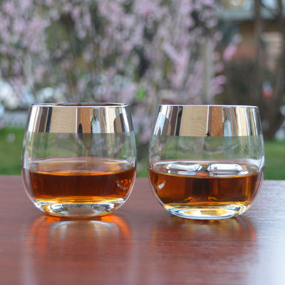 kwaliteit Zilveren rand Ion Platinum Tumbler Drinkglassen fabriek