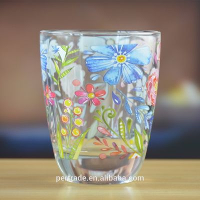 kwaliteit Heavy Duty Tumbler Drinking Glasses met versierd patroon fabriek