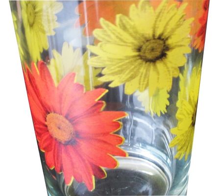 kwaliteit Zilk gedrukte bloeiende Daisy 16 oz Highball glazen fabriek