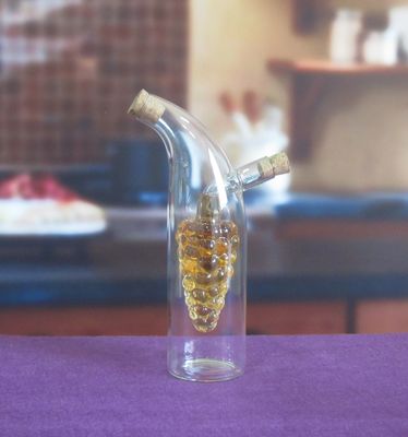 kwaliteit Dubbele laag druivenvormig glazen blik met deksel voor olie fabriek