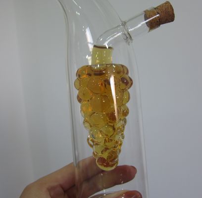 kwaliteit Dubbele laag druivenvormig glazen blik met deksel voor olie fabriek