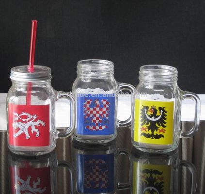 kwaliteit Kleur Diamanten lettertypen Handgeschilderde glazen container voor de keuken fabriek