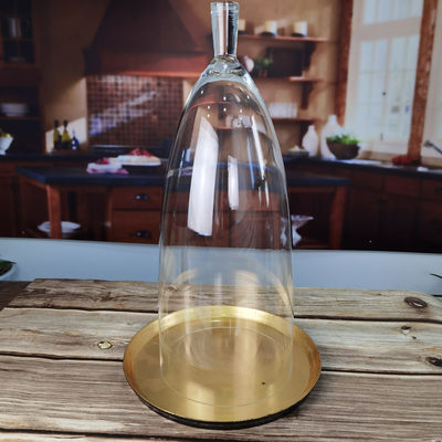 kwaliteit Transparante loodvrije 21" glazen koepelklok fabriek