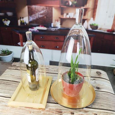 kwaliteit Transparante loodvrije 21" glazen koepelklok fabriek