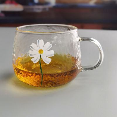 kwaliteit Borosilicaat gehamerde textuur Tumbler Drinkglasjes met gouden rand fabriek