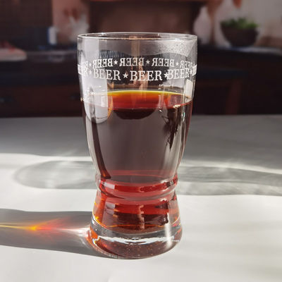 kwaliteit Creatieve grote mond pub craft bier glazen met cirkel logo decoratie fabriek